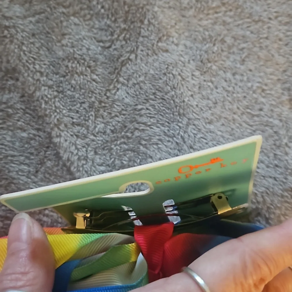 Girl's rainbow bow